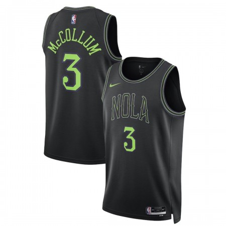 New Orleans Pelicans CJ McCollum 3 Nike 2023-24 City Edition Sininen Miesten Pelipaidat Swingman